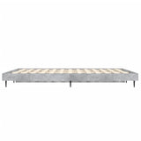 Bed frame without mattress concrete gray 140x190 cm