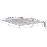 Bed frame without mattress concrete gray 140x190 cm