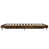 Cadre de lit sans matelas chêne fumé 140x190 cm bois ingénierie