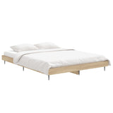 Cadre de lit sans matelas chêne sonoma 135x190 cm