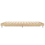 Cadre de lit sans matelas chêne sonoma 135x190 cm