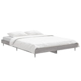 Bed frame without mattress sonoma gray 135x190 cm