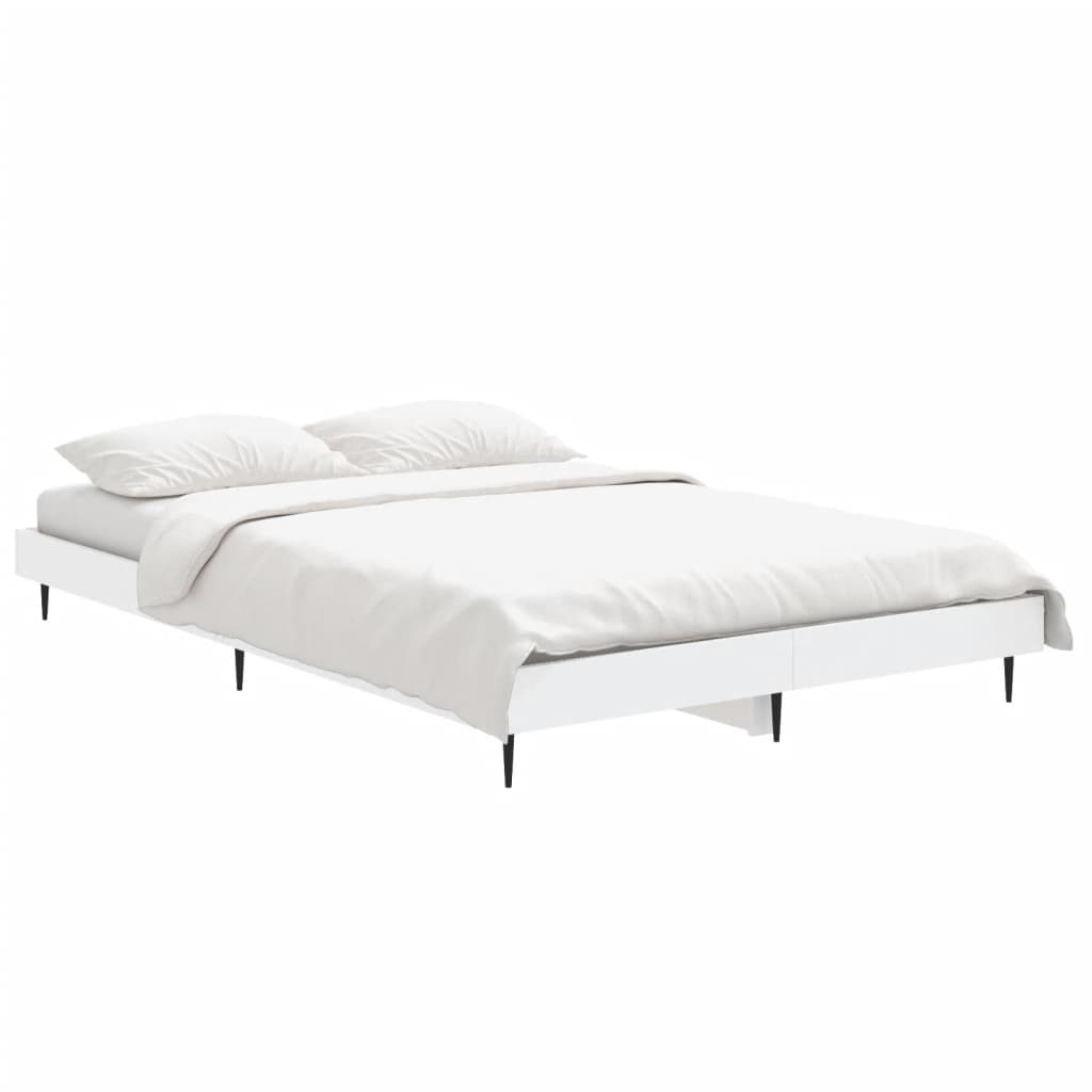 Cadre de lit sans matelas blanc 120x190 cm bois d'ingénierie