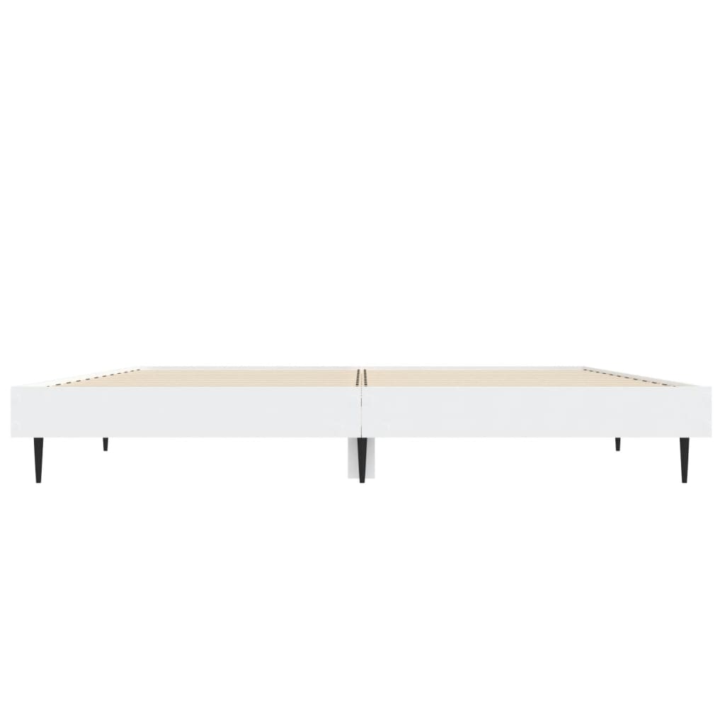 Cadre de lit sans matelas blanc 120x190 cm bois d'ingénierie