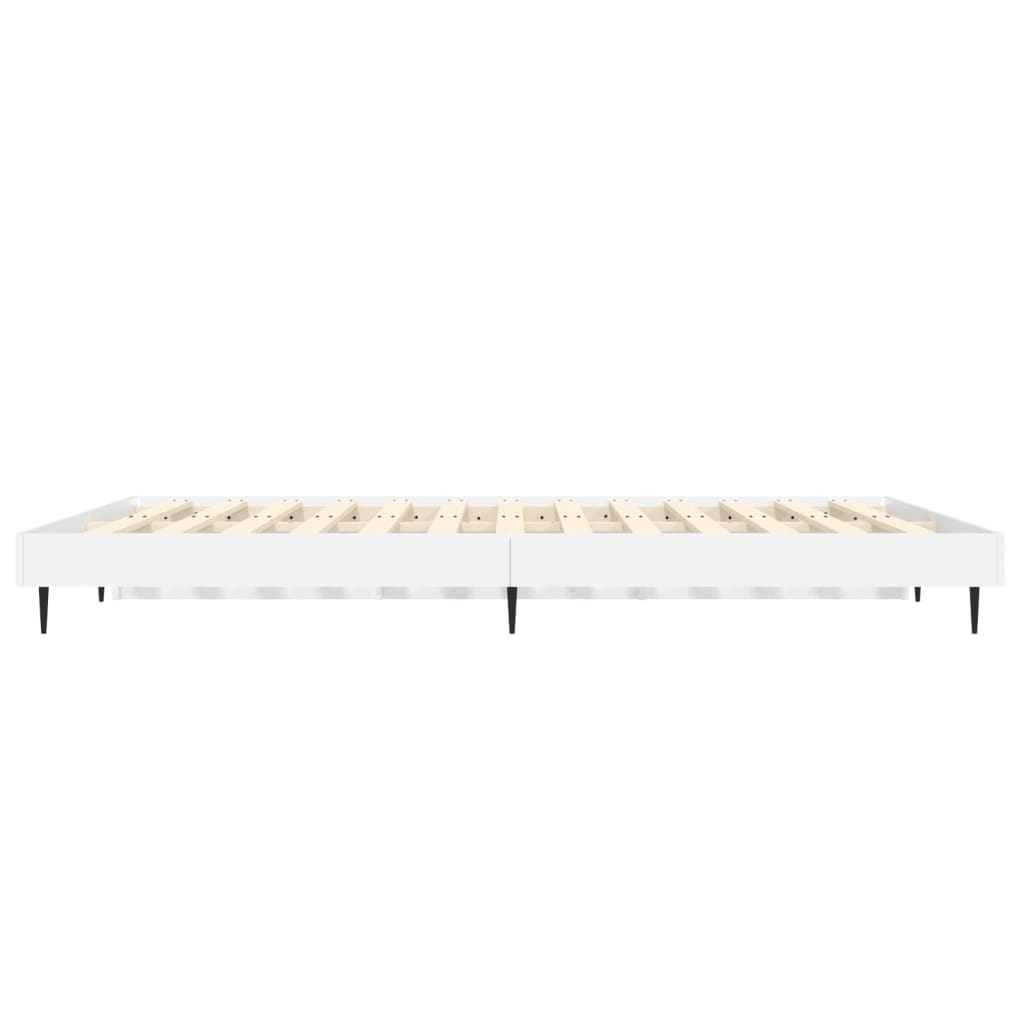 Cadre de lit sans matelas blanc 120x190 cm bois d'ingénierie