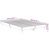 Cadre de lit sans matelas blanc 120x190 cm bois d'ingénierie