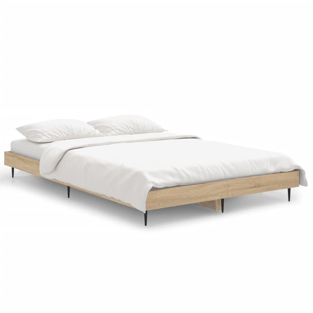 Bed frame without mattress sonoma oak 120x190 cm