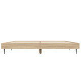 Bed frame without mattress sonoma oak 120x190 cm