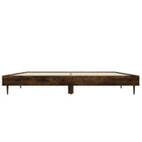 Cadre de lit sans matelas chêne fumé 120x190 cm bois ingénierie