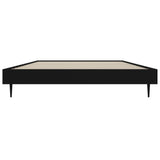 Bed frame without mattress black 90x190 cm engineered wood