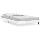 Cadre de lit sans matelas blanc brillant 90x190 cm