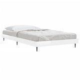 Bed frame without mattress glossy white 90x190 cm