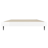 Bed frame without mattress glossy white 90x190 cm