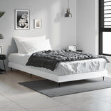 Bed frame without mattress glossy white 90x190 cm