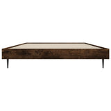 Bed frame without mattress smoked oak 90x190cm engineered wood