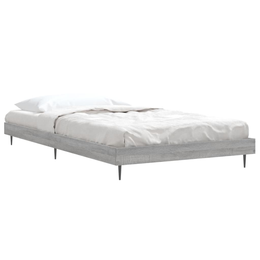 Cadre de lit sans matelas sonoma gris 90x190 cm