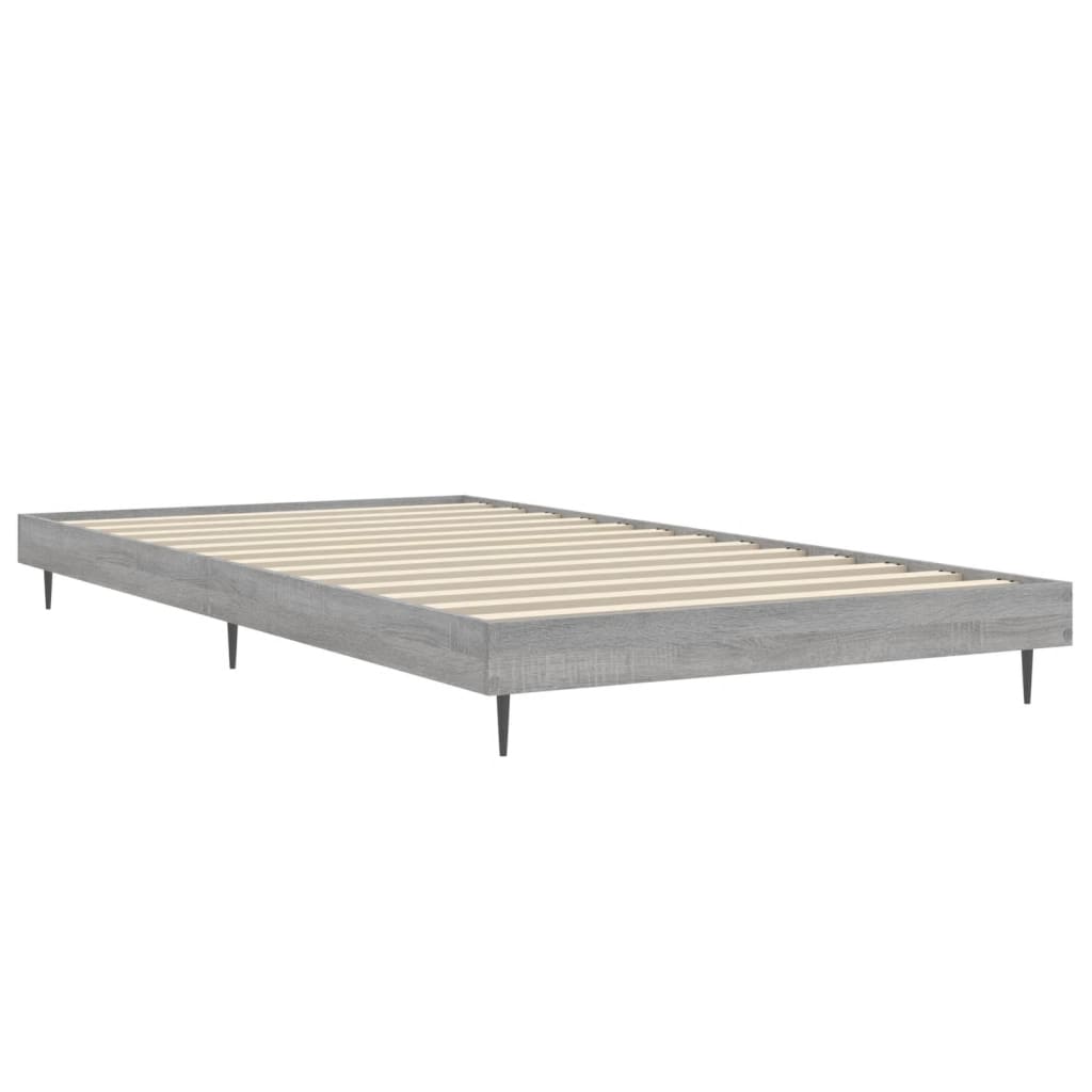 Bed frame without mattress sonoma gray 90x190 cm