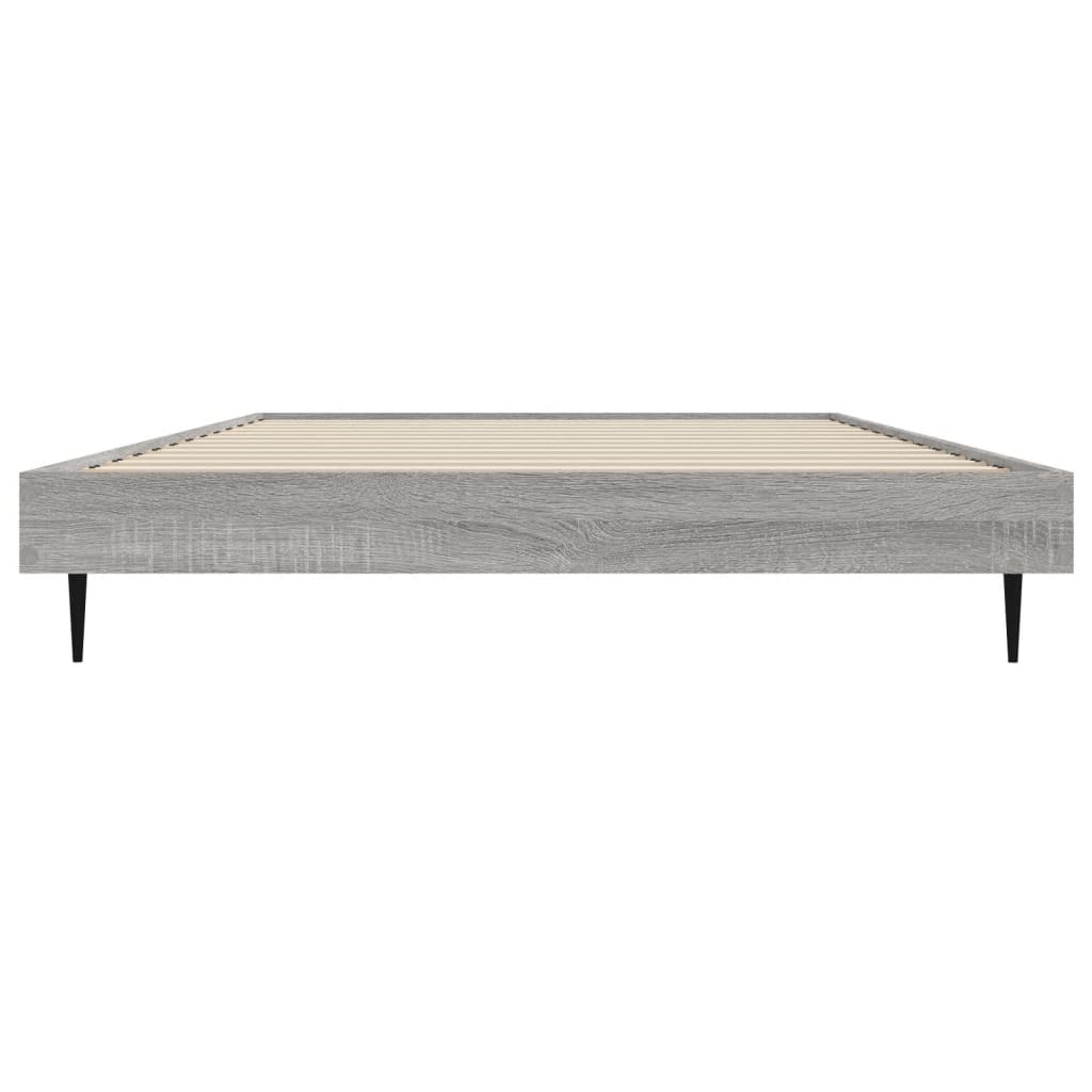 Bed frame without mattress sonoma gray 90x190 cm