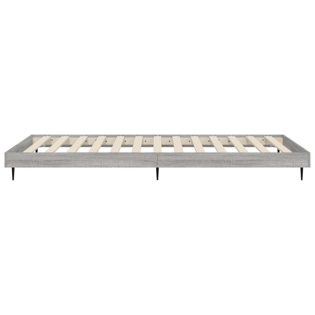 Bed frame without mattress sonoma gray 90x190 cm