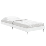 Cadre de lit sans matelas blanc 75x190 cm bois d'ingénierie