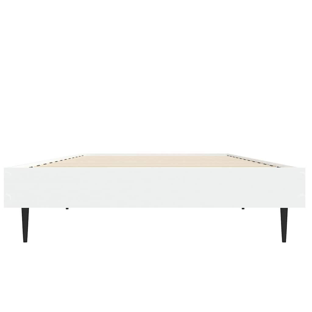 Cadre de lit sans matelas blanc 75x190 cm bois d'ingénierie