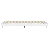 Cadre de lit sans matelas blanc 75x190 cm bois d'ingénierie