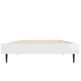 Bed frame without mattress glossy white 75x190 cm