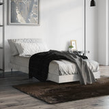 Bed frame without mattress concrete gray 75x190 cm