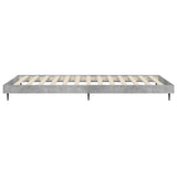 Bed frame without mattress concrete gray 75x190 cm