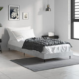 Bed frame without mattress concrete gray 75x190 cm