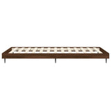 Bed frame without mattress brown oak 75x190cm engineered wood