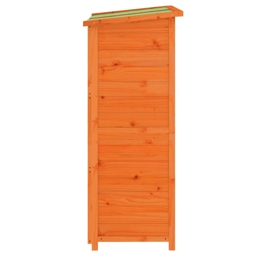 Brown garden tool shed 83x57x140 cm solid pine wood