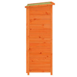 Brown garden tool shed 83x57x140 cm solid pine wood