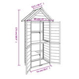 Abri à outils de jardin marron 89x52,5x175 cm bois massif pin