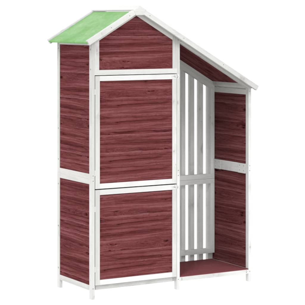 Mocha garden tool shed 120x53.5x170 cm solid pine wood