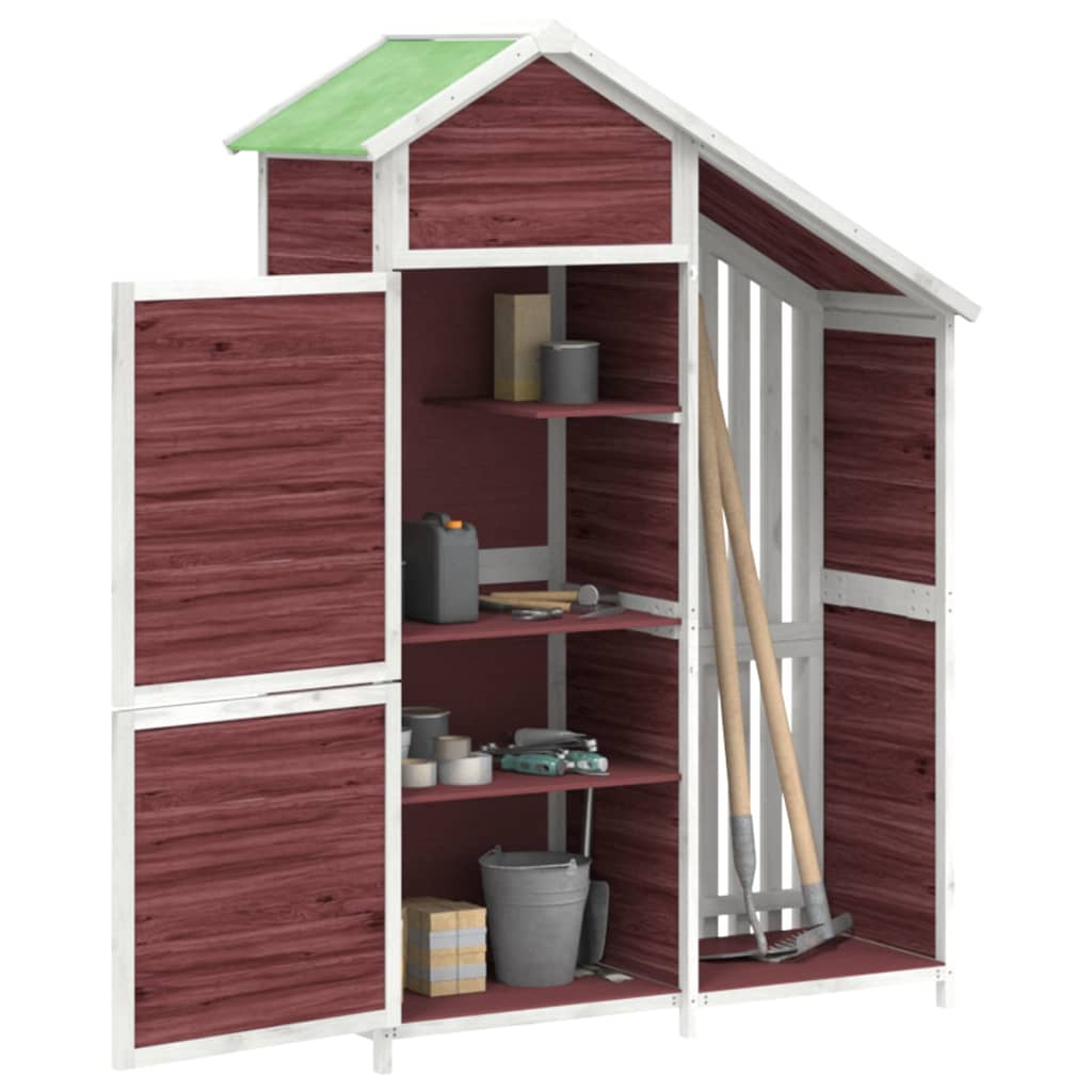 Mocha garden tool shed 120x53.5x170 cm solid pine wood