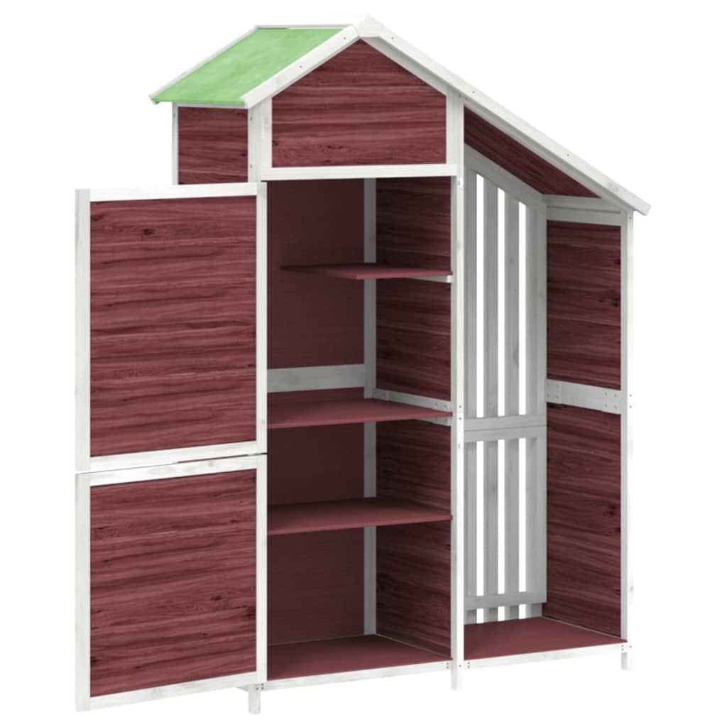 Mocha garden tool shed 120x53.5x170 cm solid pine wood