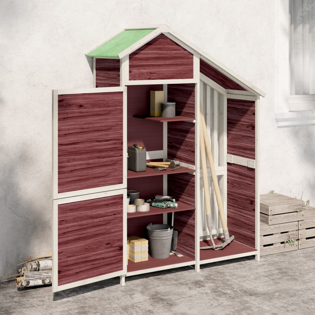 Mocha garden tool shed 120x53.5x170 cm solid pine wood