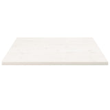 White table top 80x80x2.5 cm solid pine wood