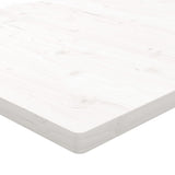 White table top 80x80x2.5 cm solid pine wood