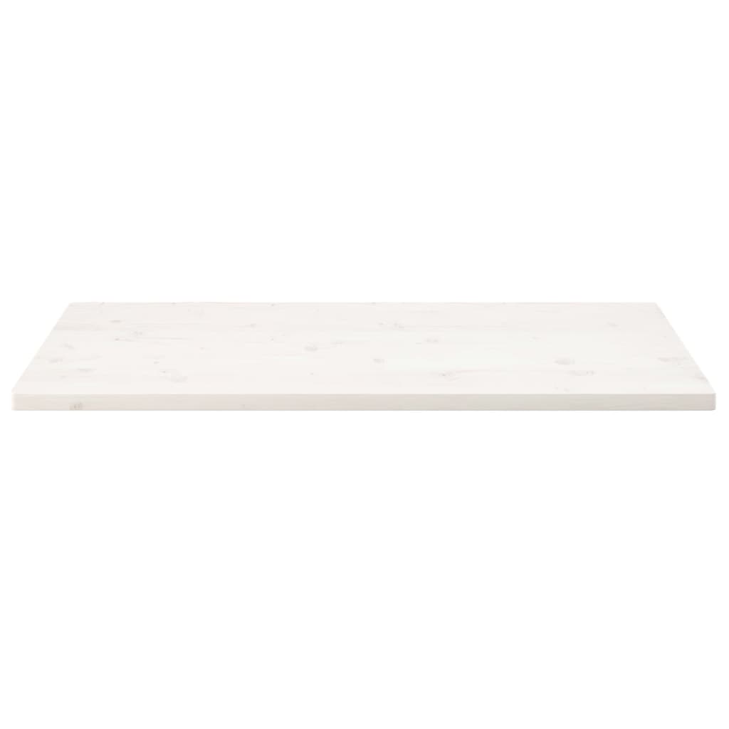 White table top 100x50x2.5 cm solid pine wood