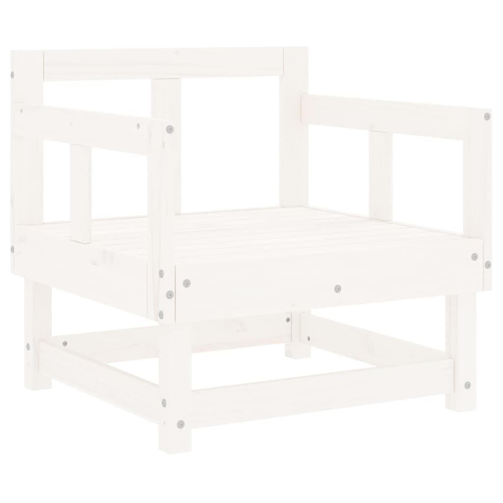 Chaises de jardin et coussins lot de 2 blanc bois de pin massif