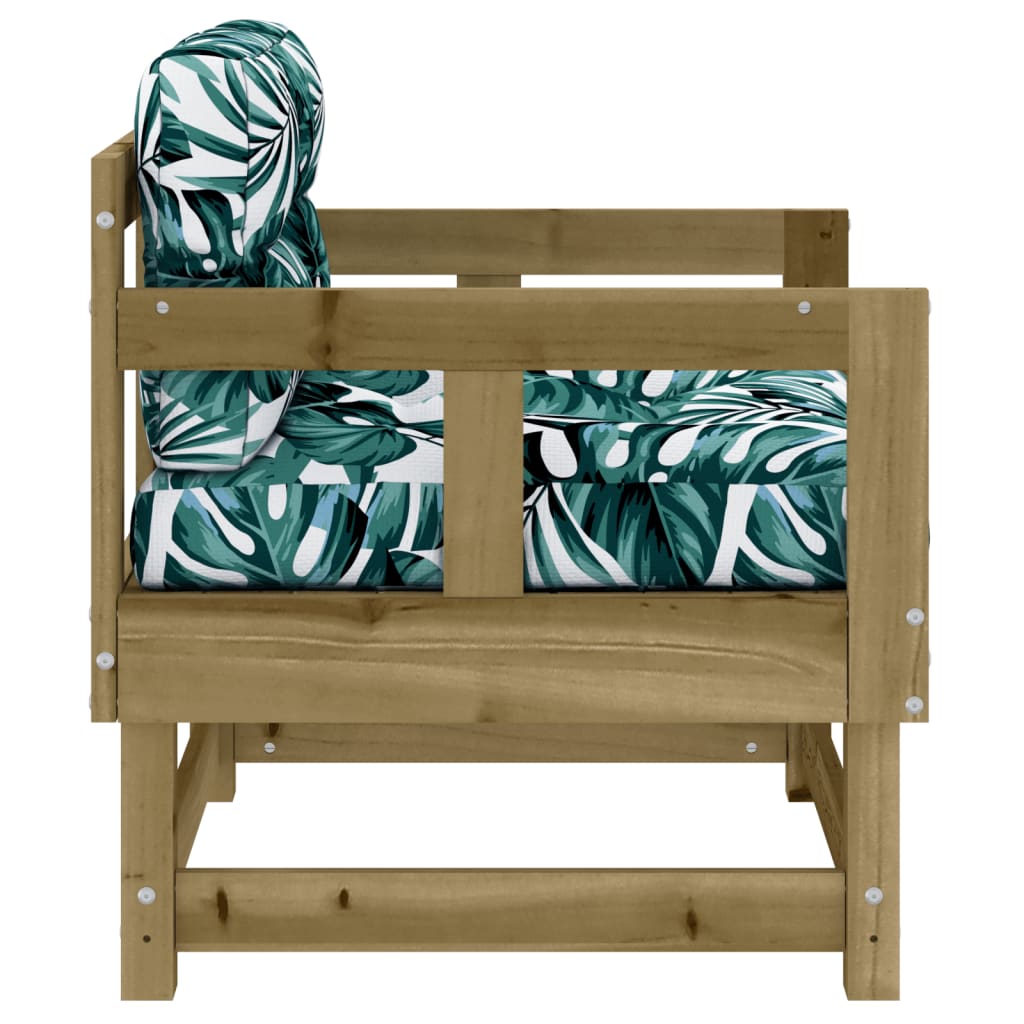 Chaises de jardin avec coussins lot de 2 bois de pin imprégné