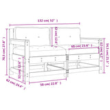 Chaises de jardin avec coussins lot de 2 bois de pin massif