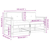 Chaises de jardin et coussins lot de 2 gris bois de pin massif