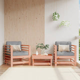 Garden chairs with cushions set of 2 solid douglas wood