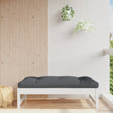 Repose-pied de jardin 120x80 cm blanc bois de pin massif