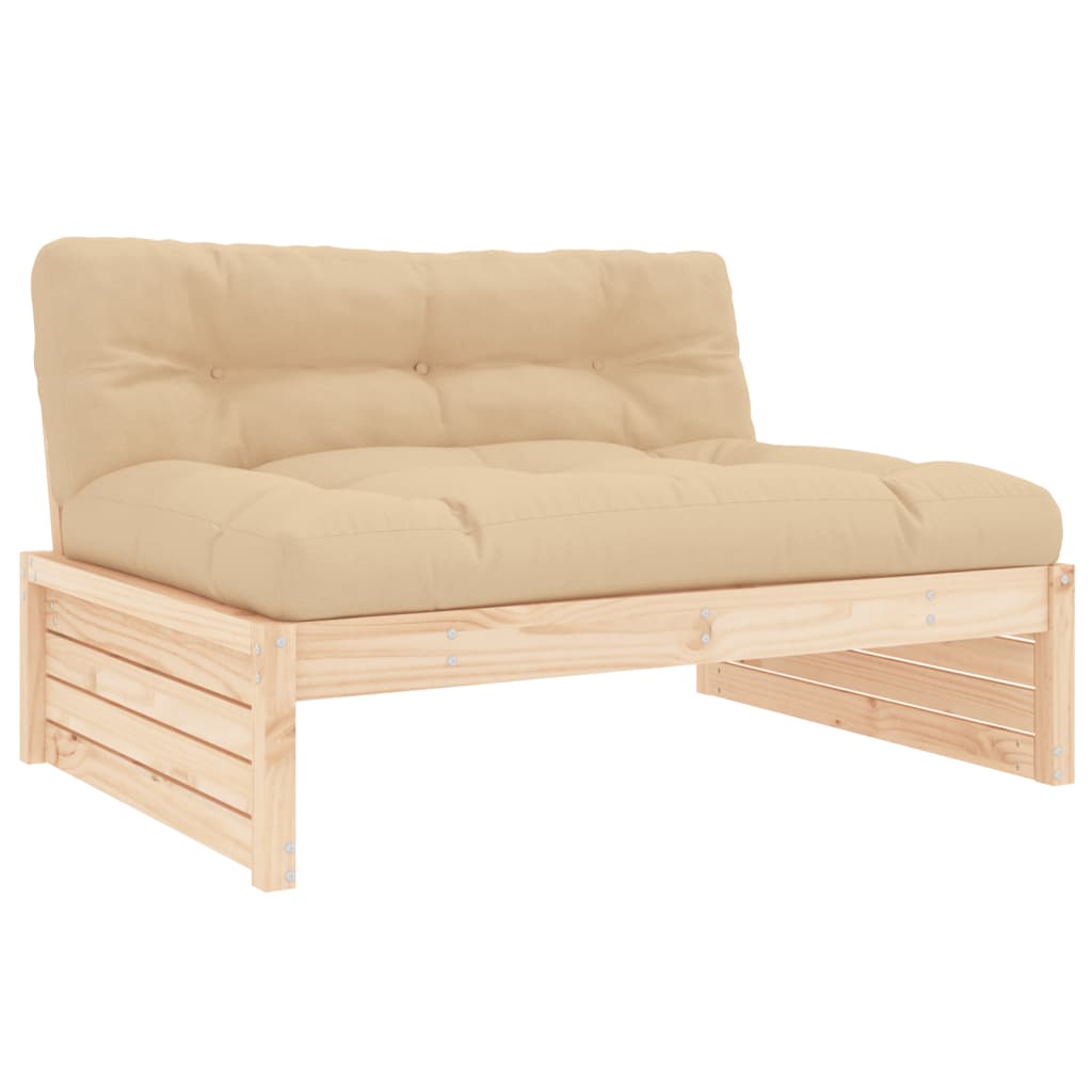 Central sofa 120x80 cm solid pine wood