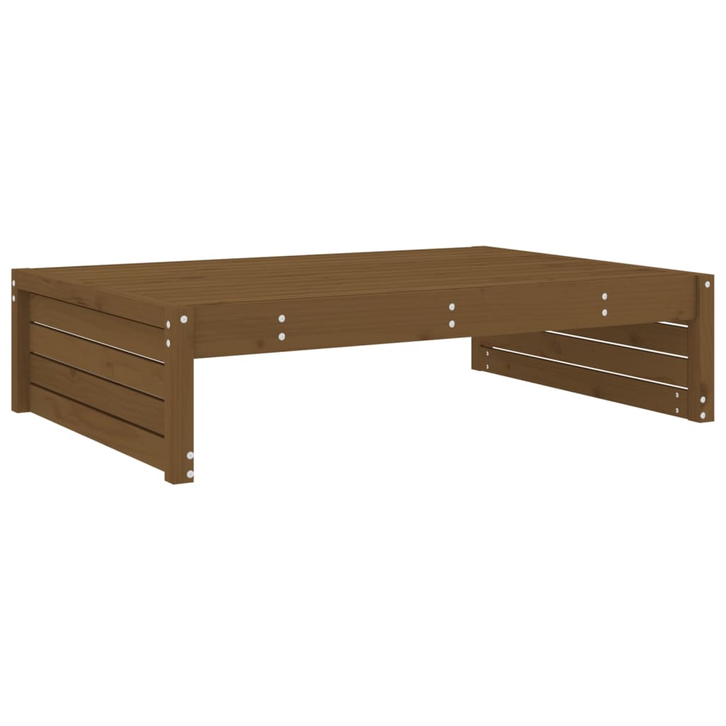 Repose-pied de jardin 120x80 cm marron miel bois de pin massif