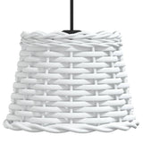 White ceiling lampshade Ø20x15 cm wicker